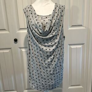 Apropos XL Sleeveless Contemporary Cowl Neck Tunic Top